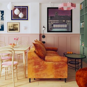 Chromatic modernism czyli vintage z kolorem - trendy na 2023 rok. Projekt wnętrza ATUT Architektura Wnętrz