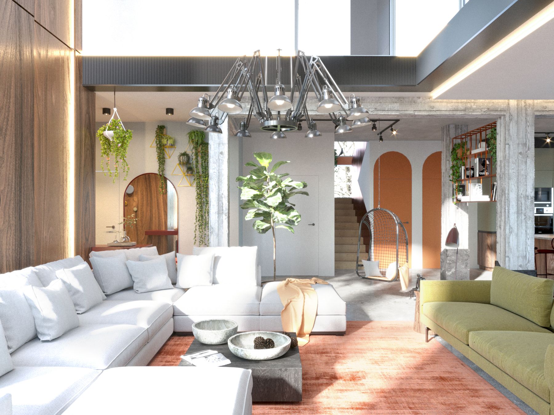 100-metrowy dom w Markach - piękne, pełne kolorów wnętrze. Projekt wnętrz: Katarzyna Sosińska Interiors
