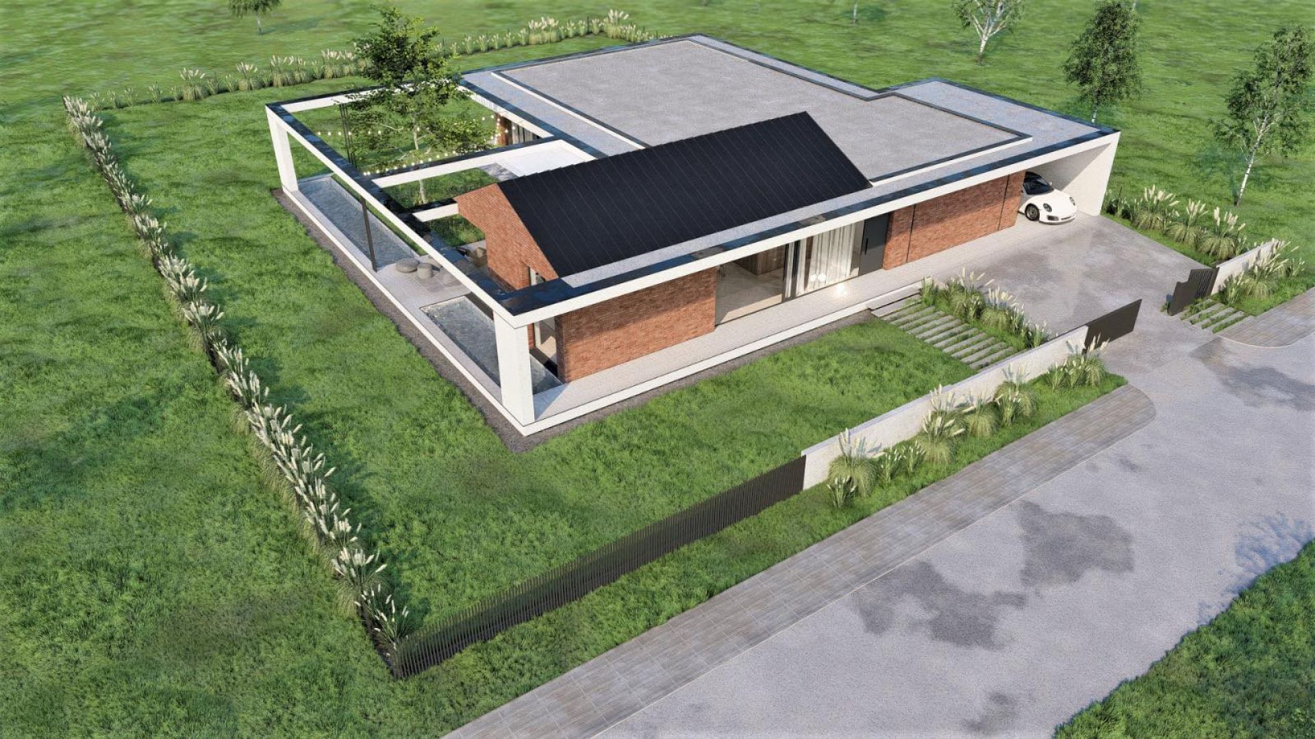 Frame House ma powierzchnię 224 m² i zostanie zbudowany w Warszawie. Projekt domu: pracownia Core