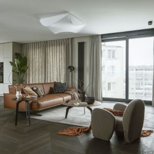 Część dzienna apartamentu - tu rządzi dobry design! Projekt wnętrza: Patrycja Suszek-Rączkowska, Poco Design. Zdjęcia: Yassen Hristov