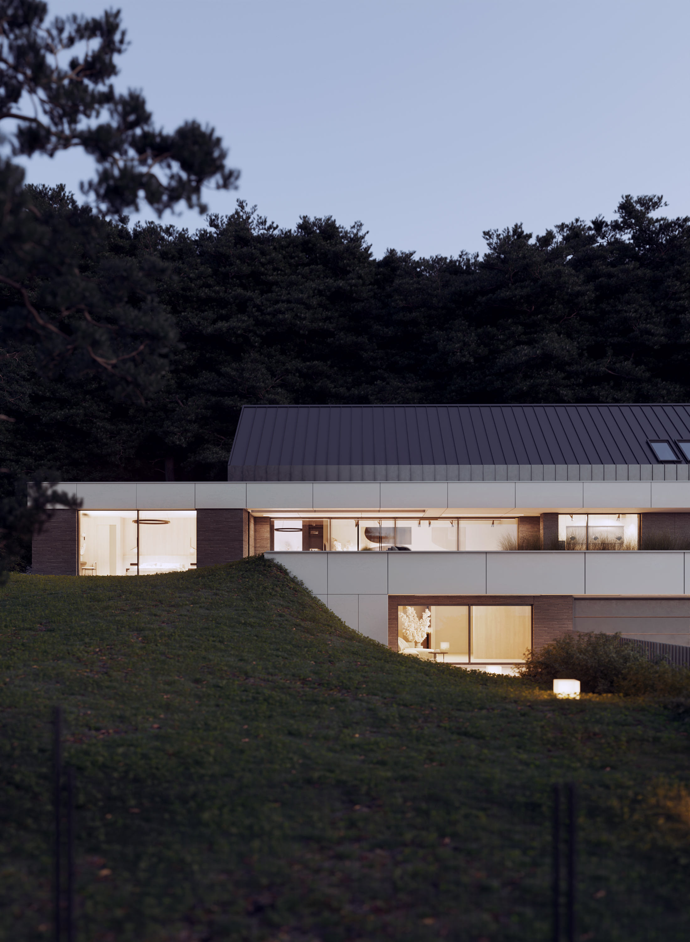 Nowoczesny dom z widokiem na Karkonosze. Projekt i wizualizacja: todos.architekci