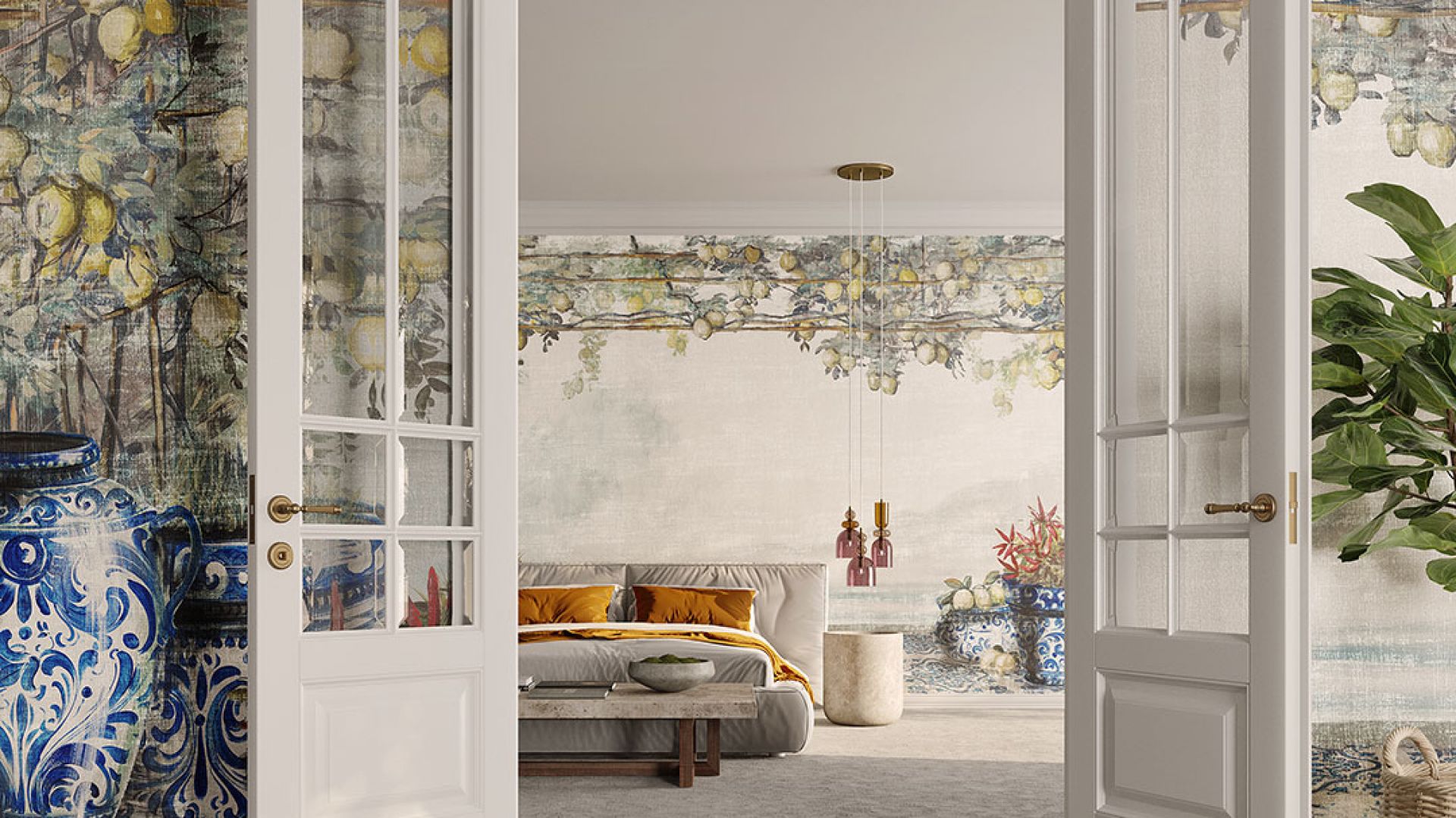 Ściany w salonie: murale inspirowane włoskimi krajobrazami. Zjawiskowe!