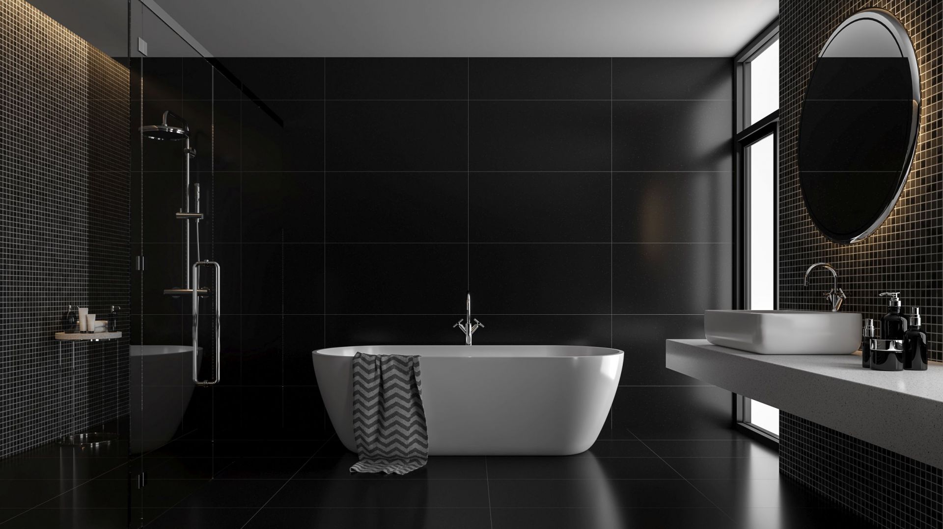 Modna czarna łazienka: jak stosować czarny kolor w łazience?
