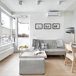 Mieszkanie jest małe, ale wygodnie urządzone. Projekt wnętrza: Katarzyna Rohde, pracownia Home&Style. Fot. Bernard Białorucki