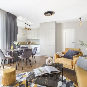 Jasny salon w nowoczesnym stylu. Projekt wnętrza: Ewa Dziurska, Decoroom. Zdjęcie i stylizacja: Marta Behling, Pion Poziom