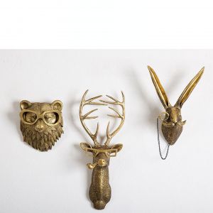 Zwierzęce dekoracje ścienne w kolorze antycznego brązu. Źródło: AliExpress