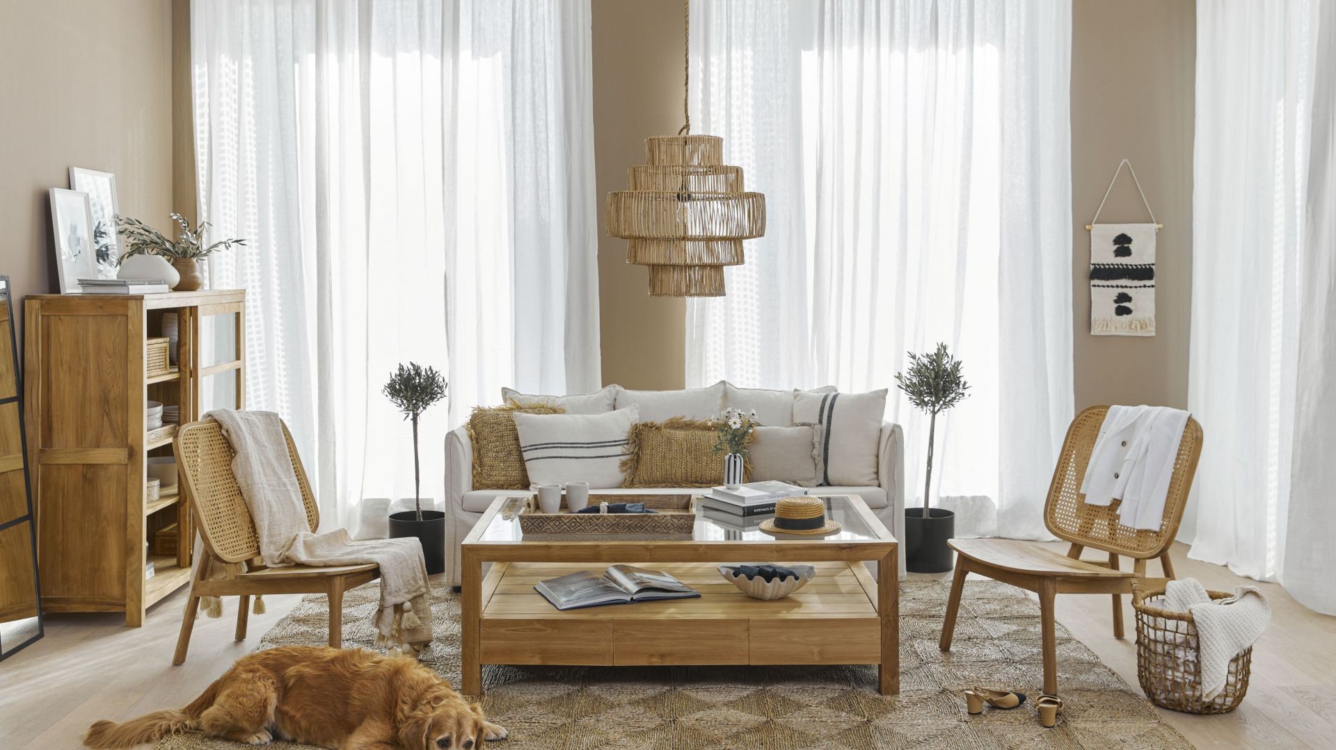 Modne wnętrze. Jasne kolory i naturalne materiały. Trend California Coastal!