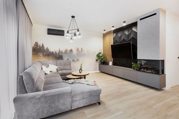 Jak wykończyć ścianę za telewizorem w salonie? Panele, tapeta, drewno, sztukaterie, a może zwykła farba? Pomysłów jest bardzo dużo! Zobacz piękne ściany za telewizorem w salonie z polskich projektów wnętrz.